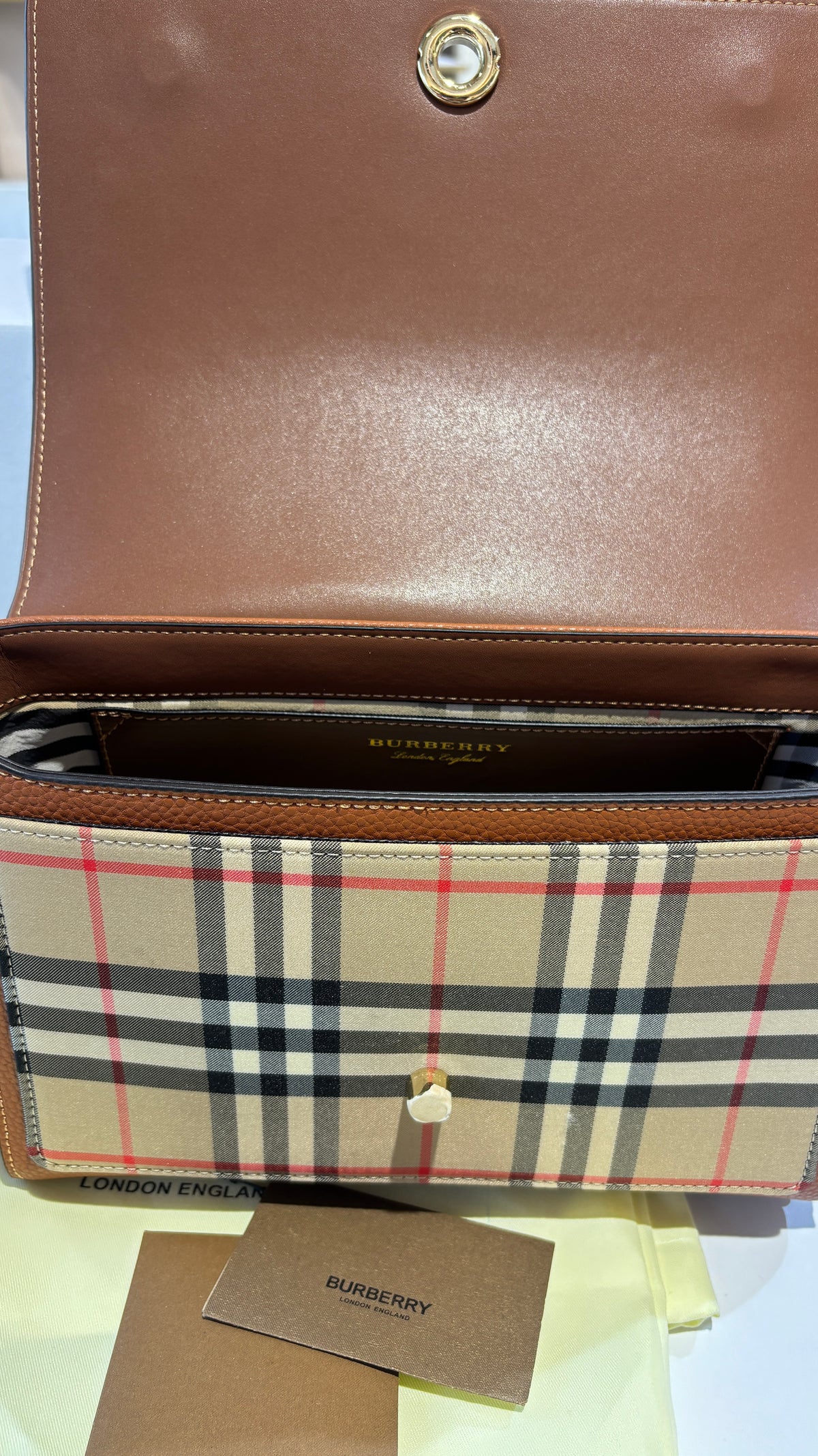 Signature Check Detail crossbody bag