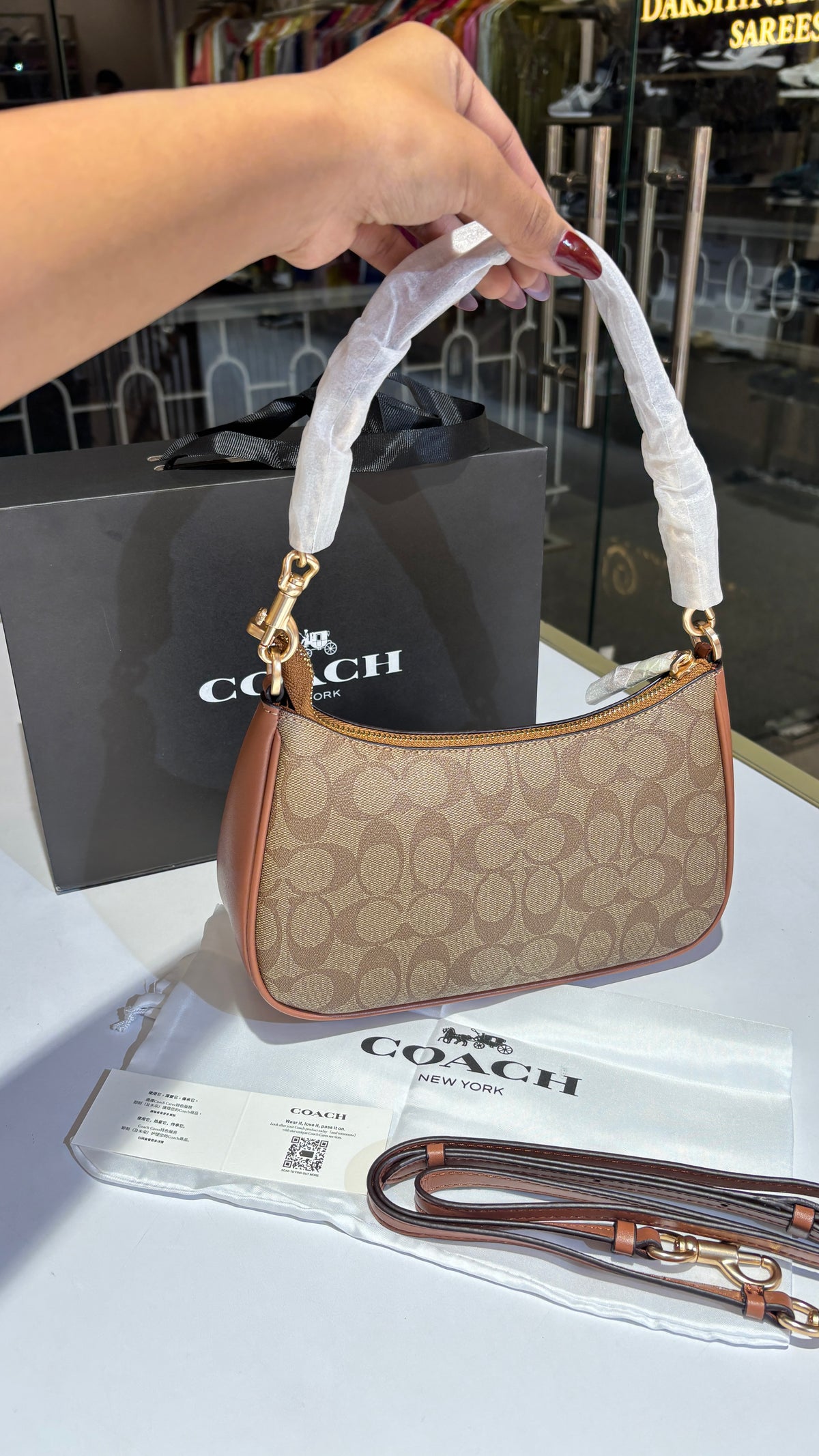 Brown Signature Monogram shoulder bag