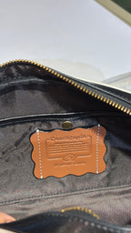 Vintage-Inspired Two-Tone Leather Bag