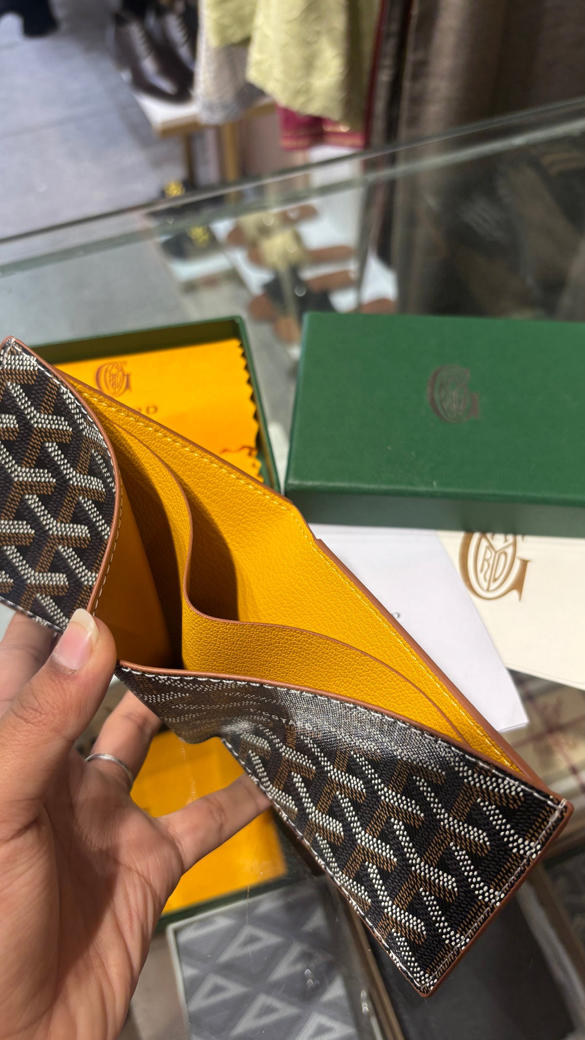 Signature monogram brown men’s wallet