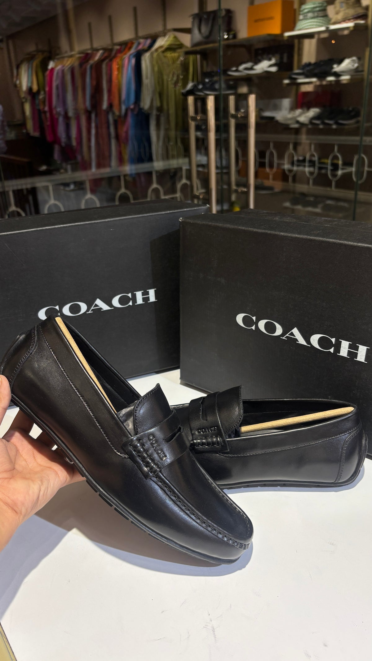 Plain Black Cora Leather Loafers