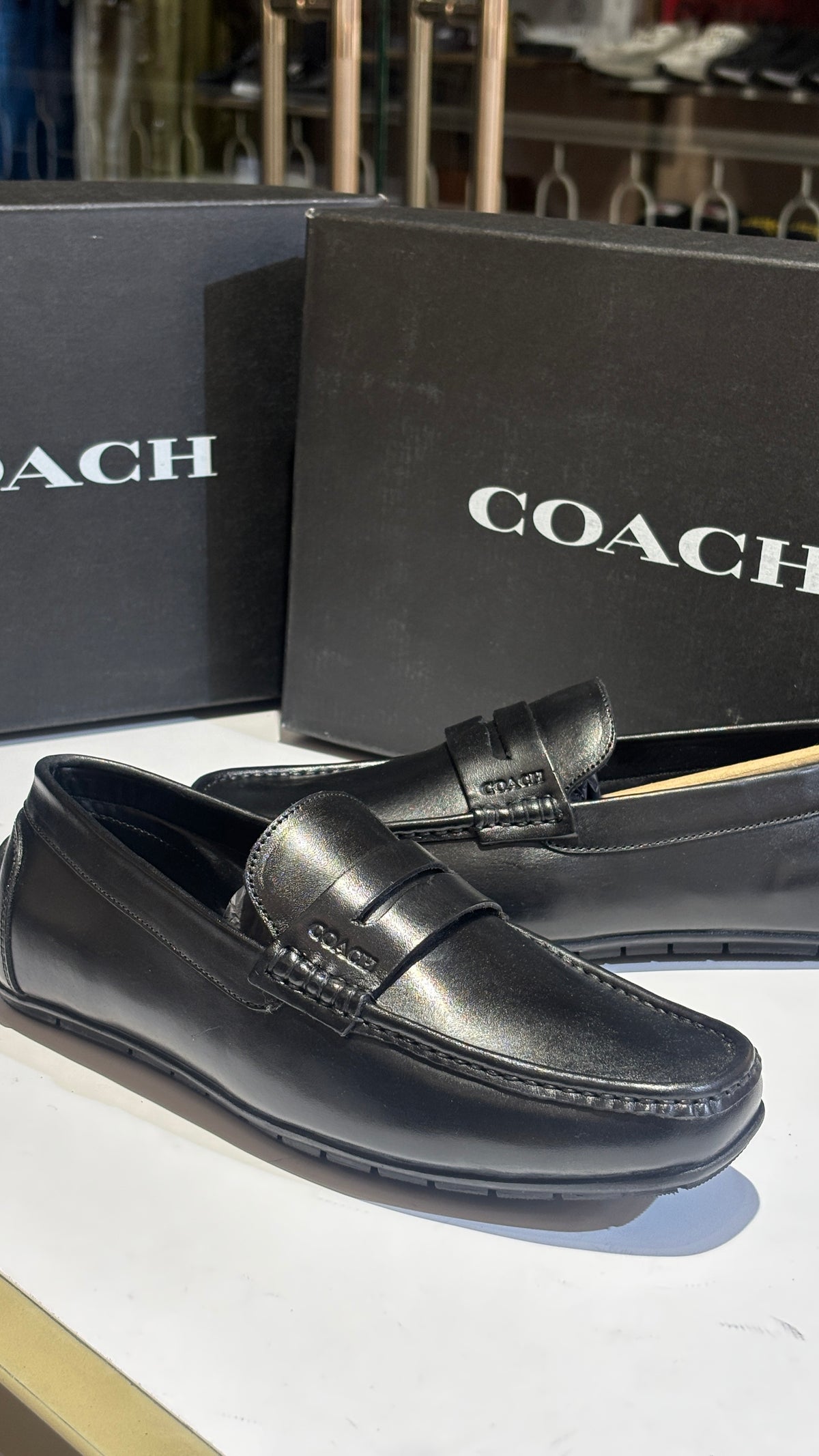 Plain Black Cora Leather Loafers