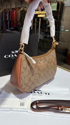 Brown Signature Monogram shoulder bag