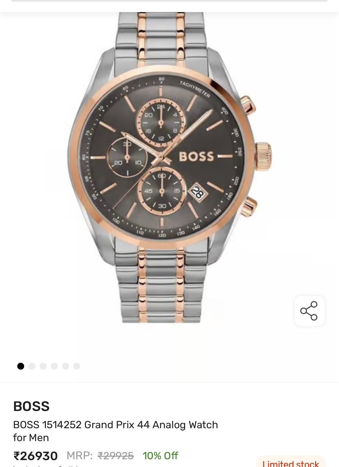 1514252 Grand Prix 44 Analog Watch for Men