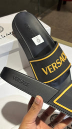 Matte Black Embossed Slides