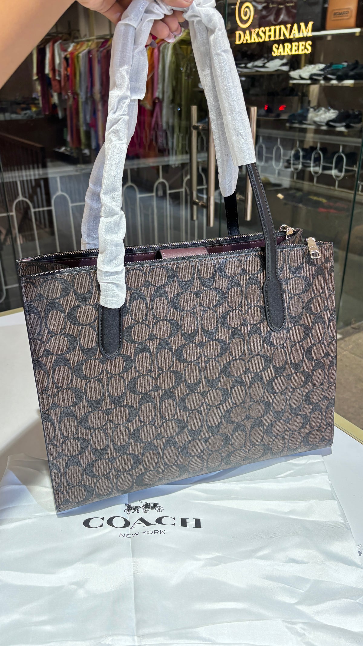 Structured Monogram Tote Bag