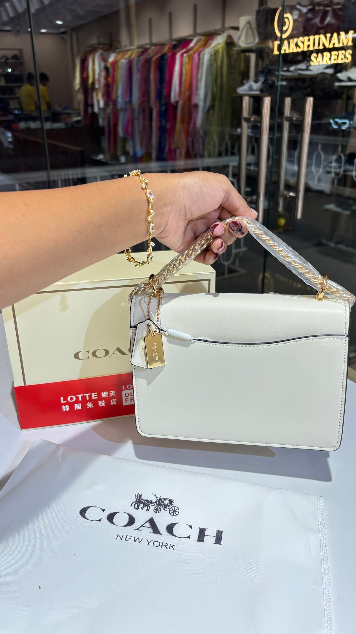 Floral White Sling bag