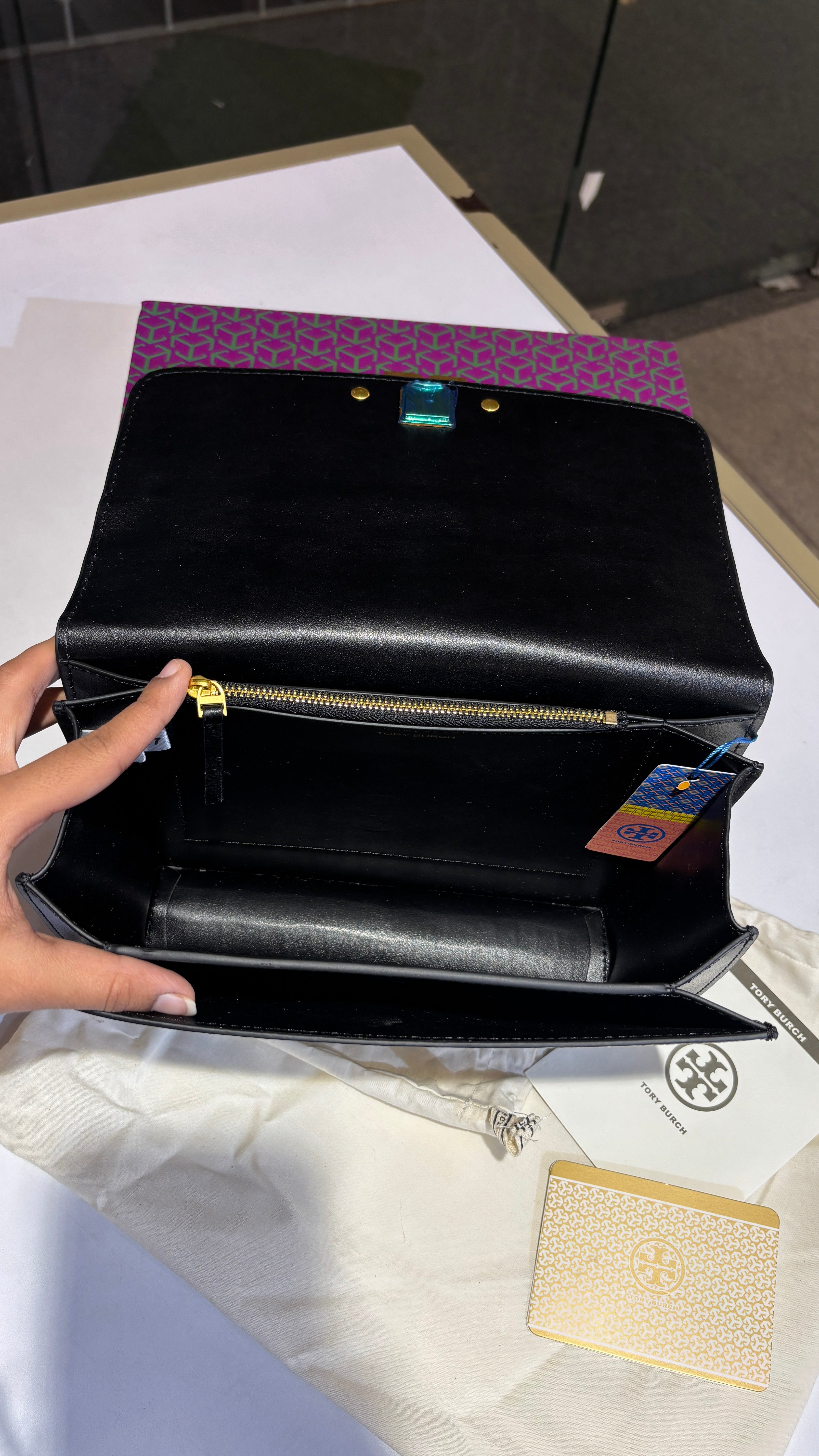 Quilted croc patterned sling bag