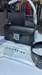 Black monogram tabby bag with 2 straps