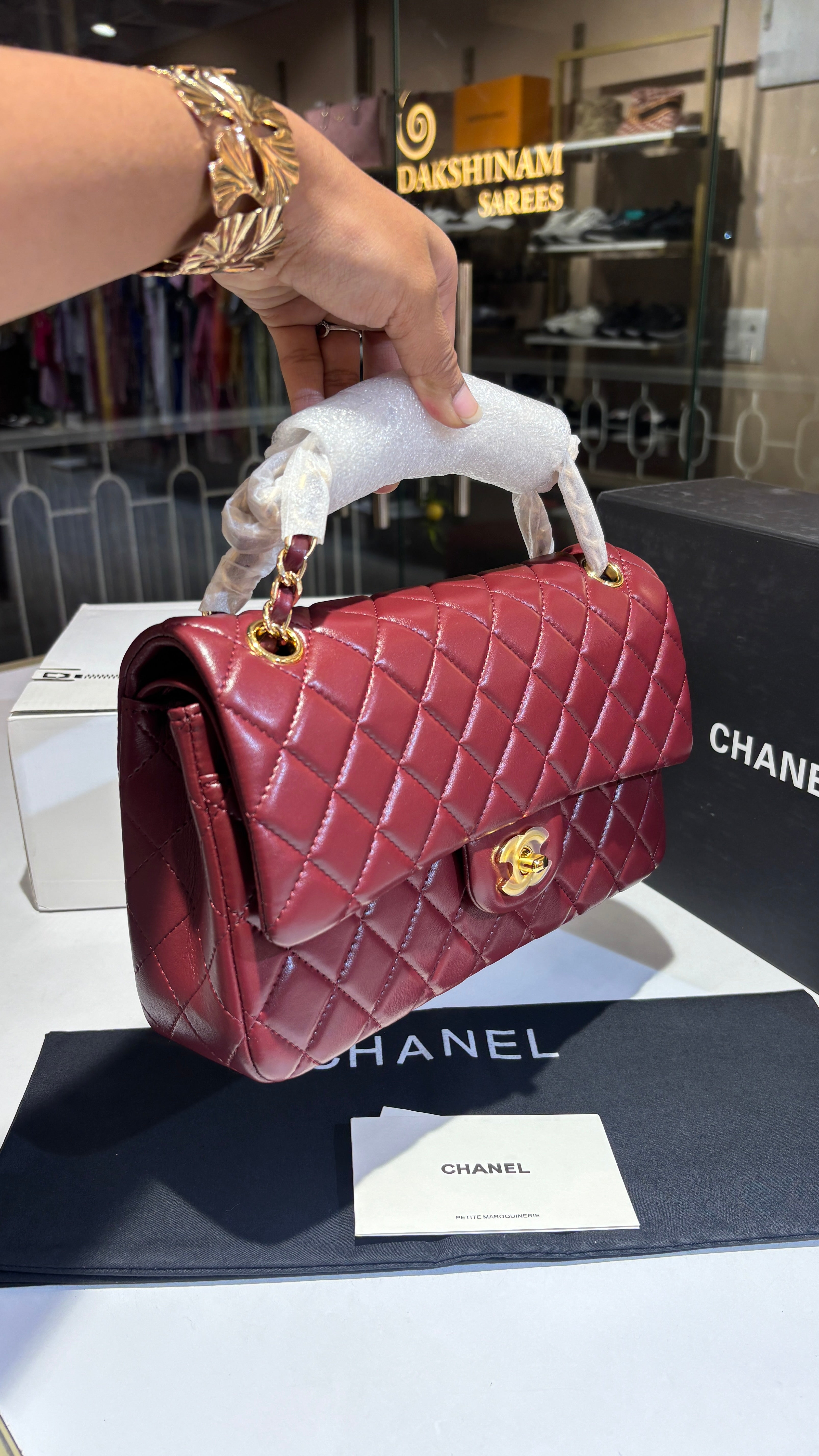 Quilted Maroon sling bag