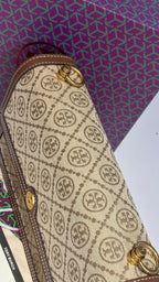 Signature monogram canvas crossbody bag