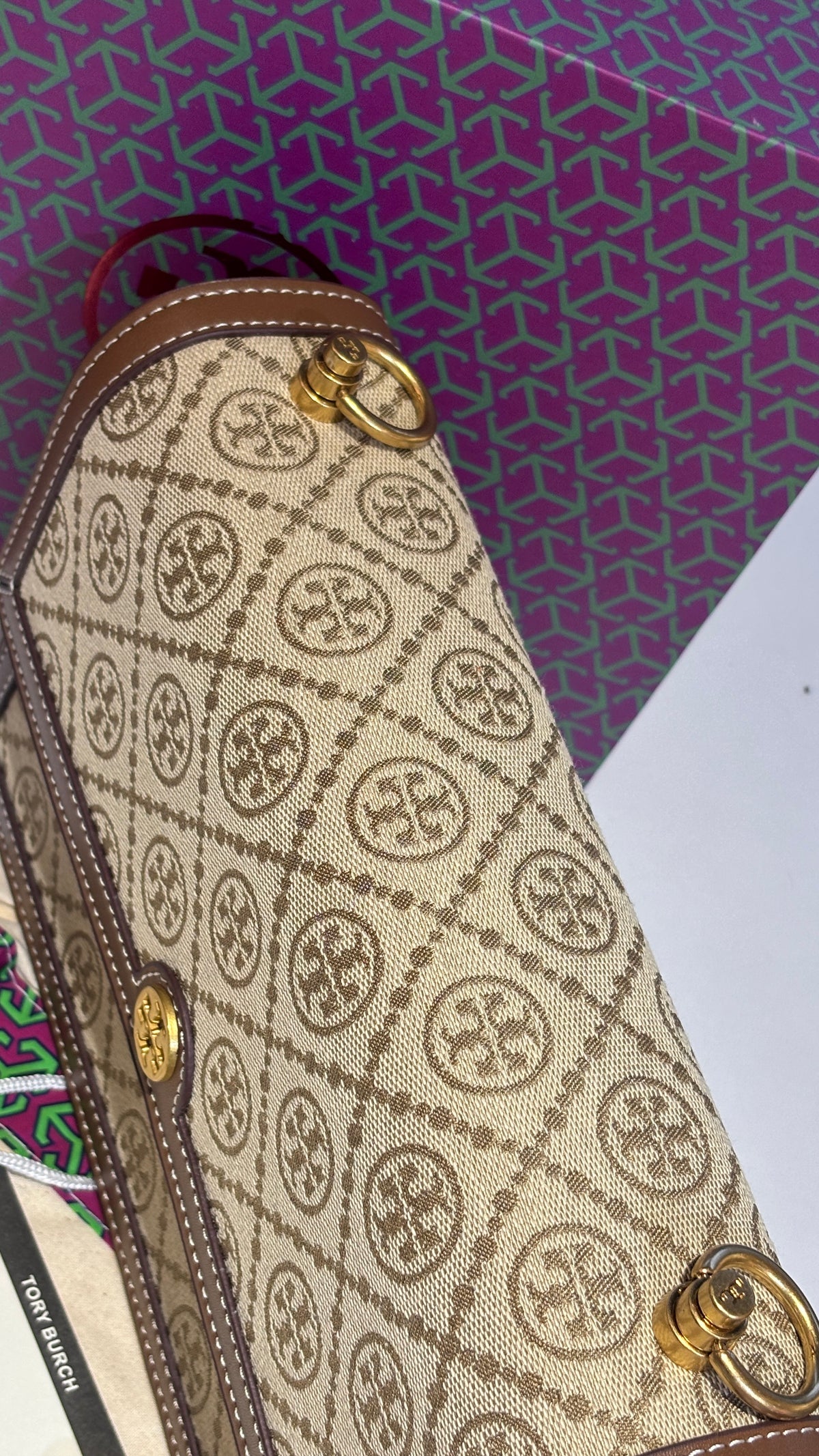 Signature monogram canvas crossbody bag