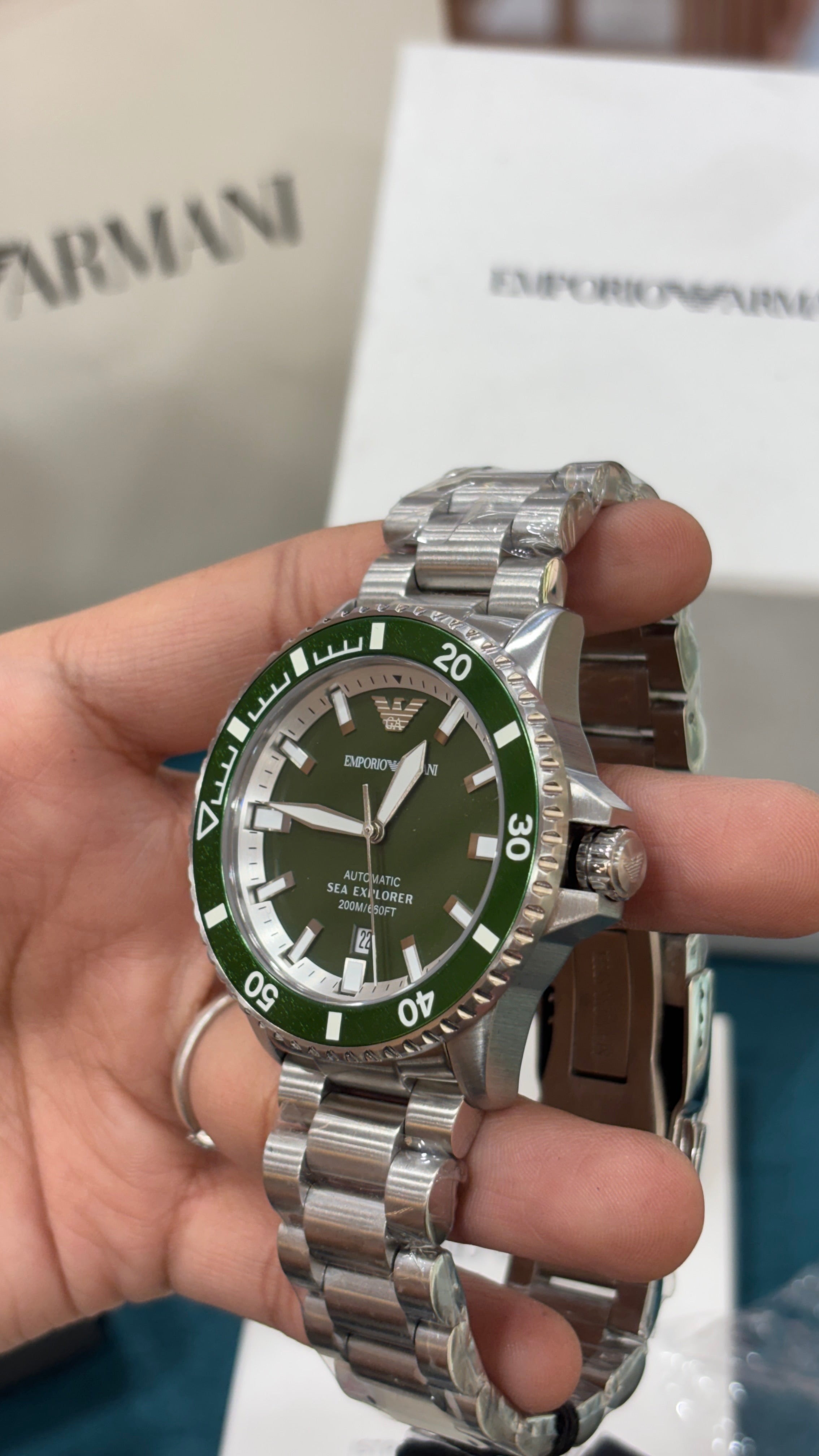 AR60088 Sea Explorer Men Automatic Green Dial Analog Stainless