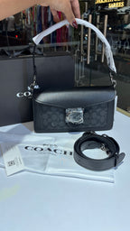 Black monogram tabby bag with 2 straps