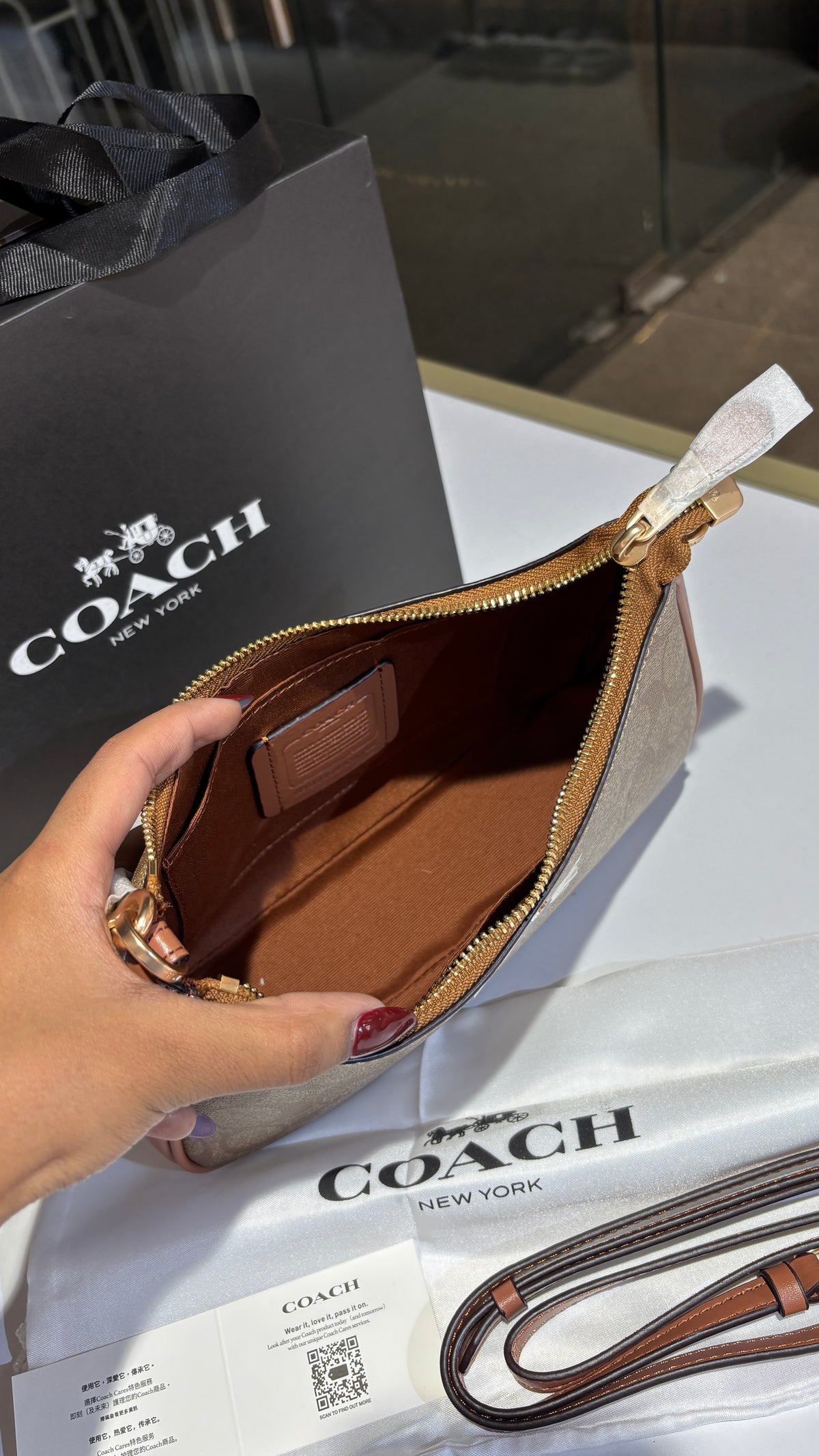 Brown Signature Monogram shoulder bag