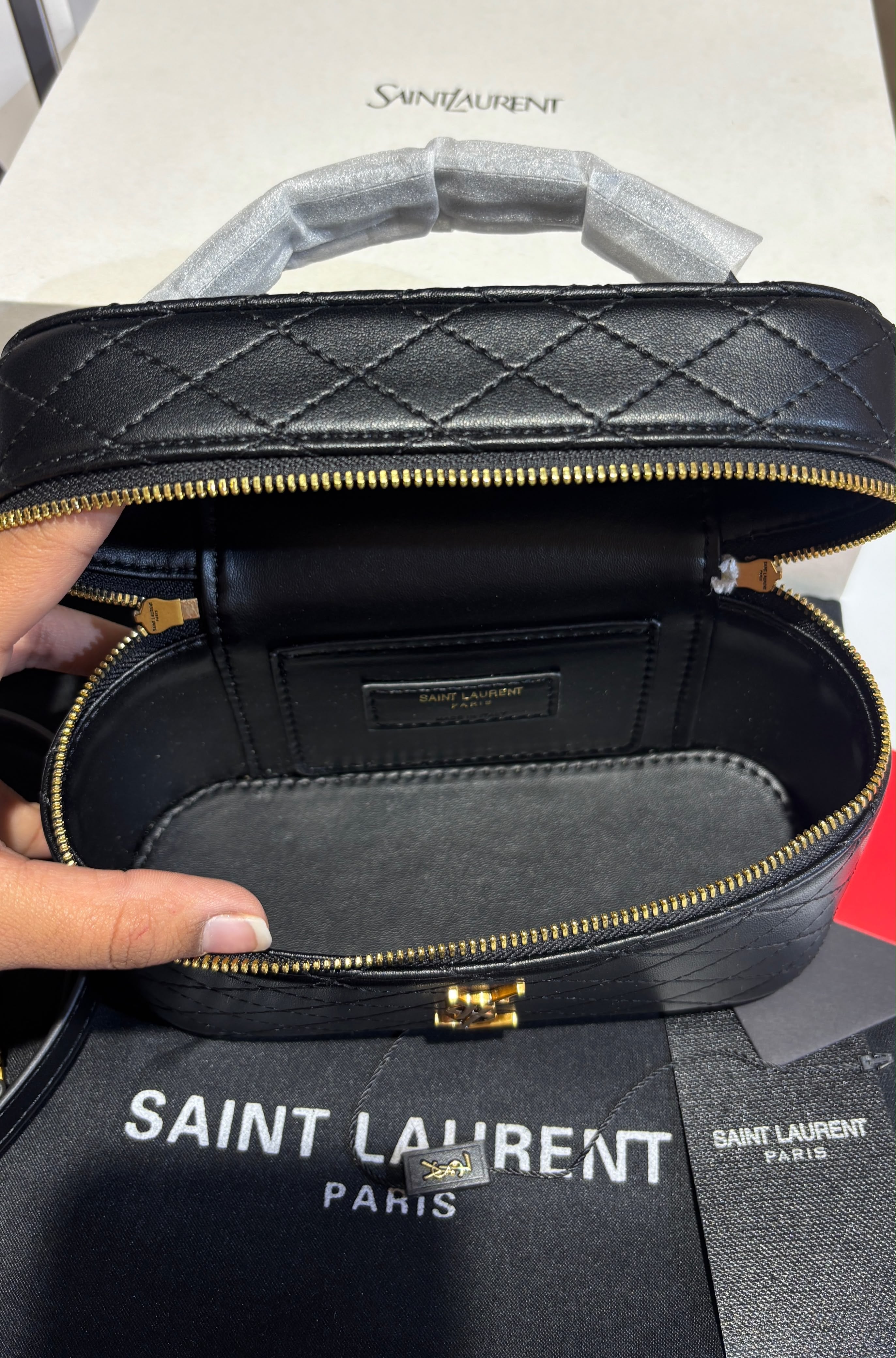 Quilted Vanity Box Bag
