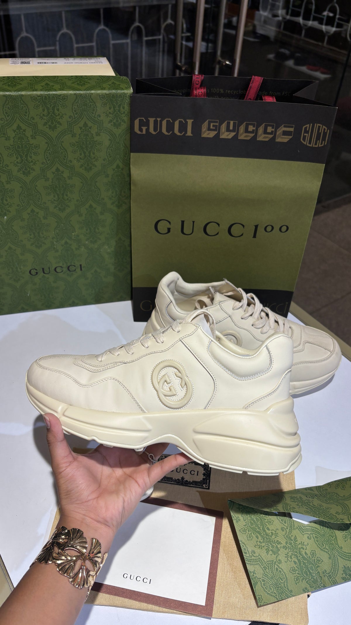 Off-White leather Low-Top Chunky Sneakers