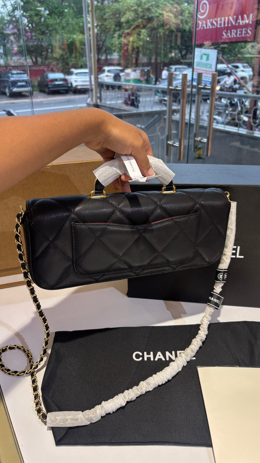 Vintage Inspired Quilted sling bag