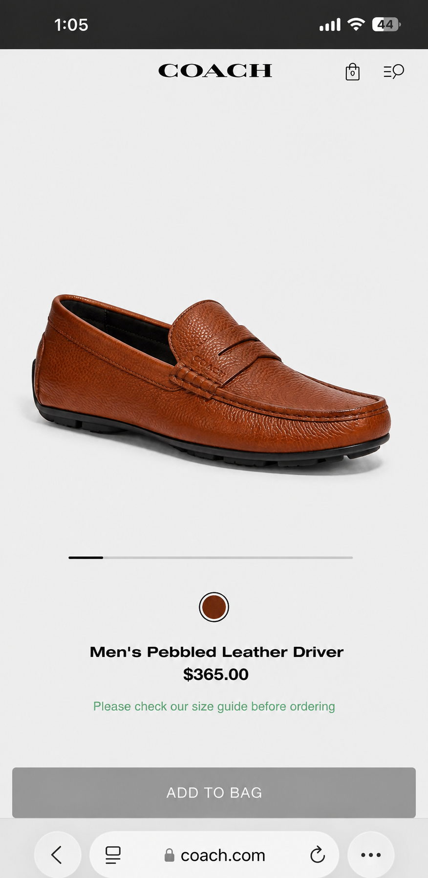 Classic Pebble Grain Leather Loafers – Tan