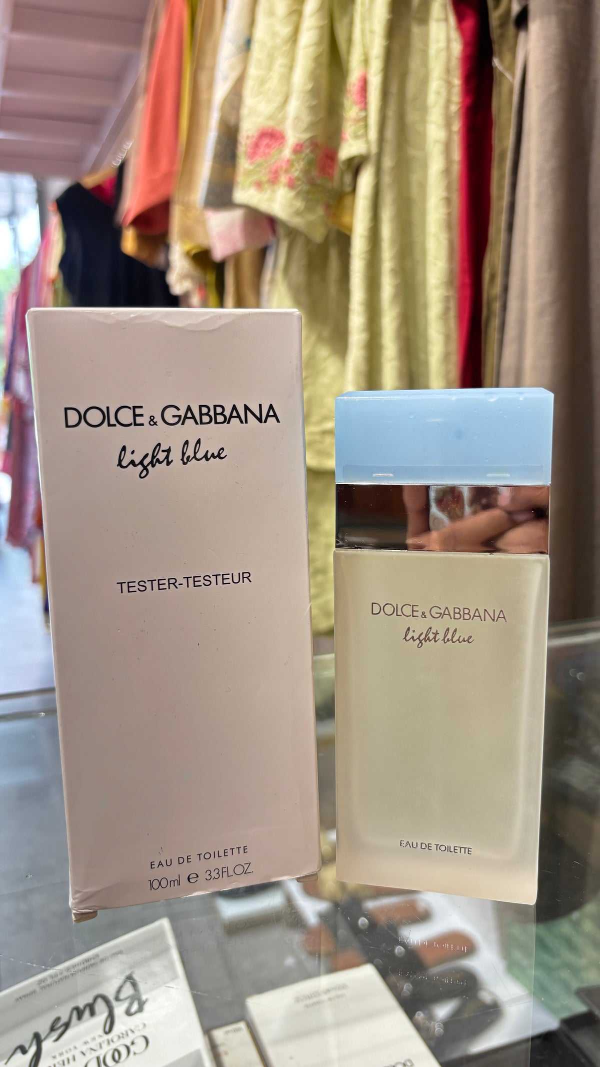 Light blue genuine tester