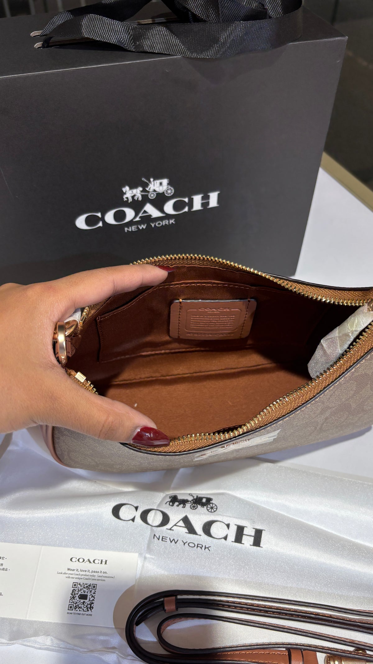Brown Signature Monogram shoulder bag