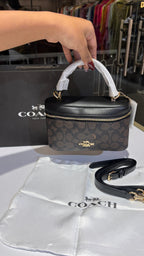 Dark brown monogram vanity bag