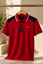 Crimson Contrast Polo Shirt