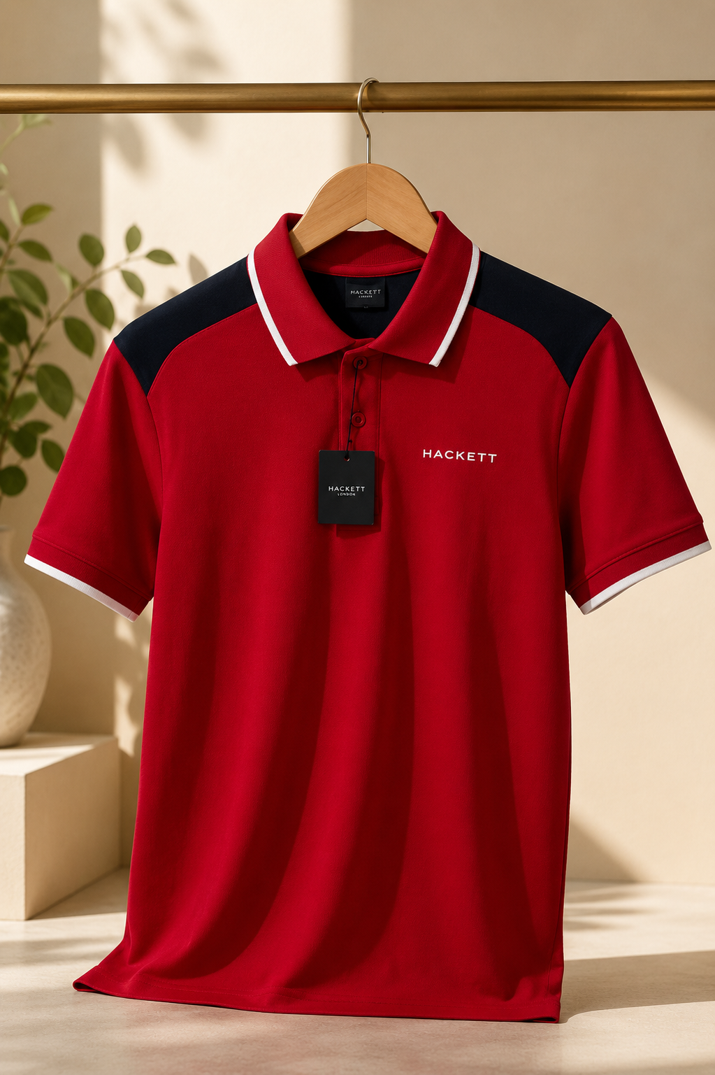 Crimson Contrast Polo Shirt