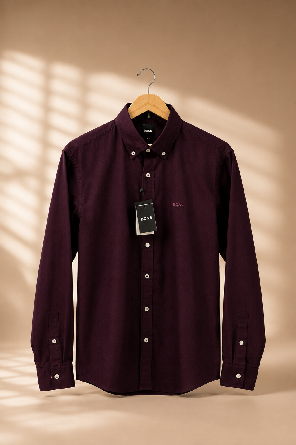 Premium Burgundy Long-Sleeves Shirt