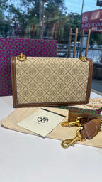 Signature monogram canvas crossbody bag