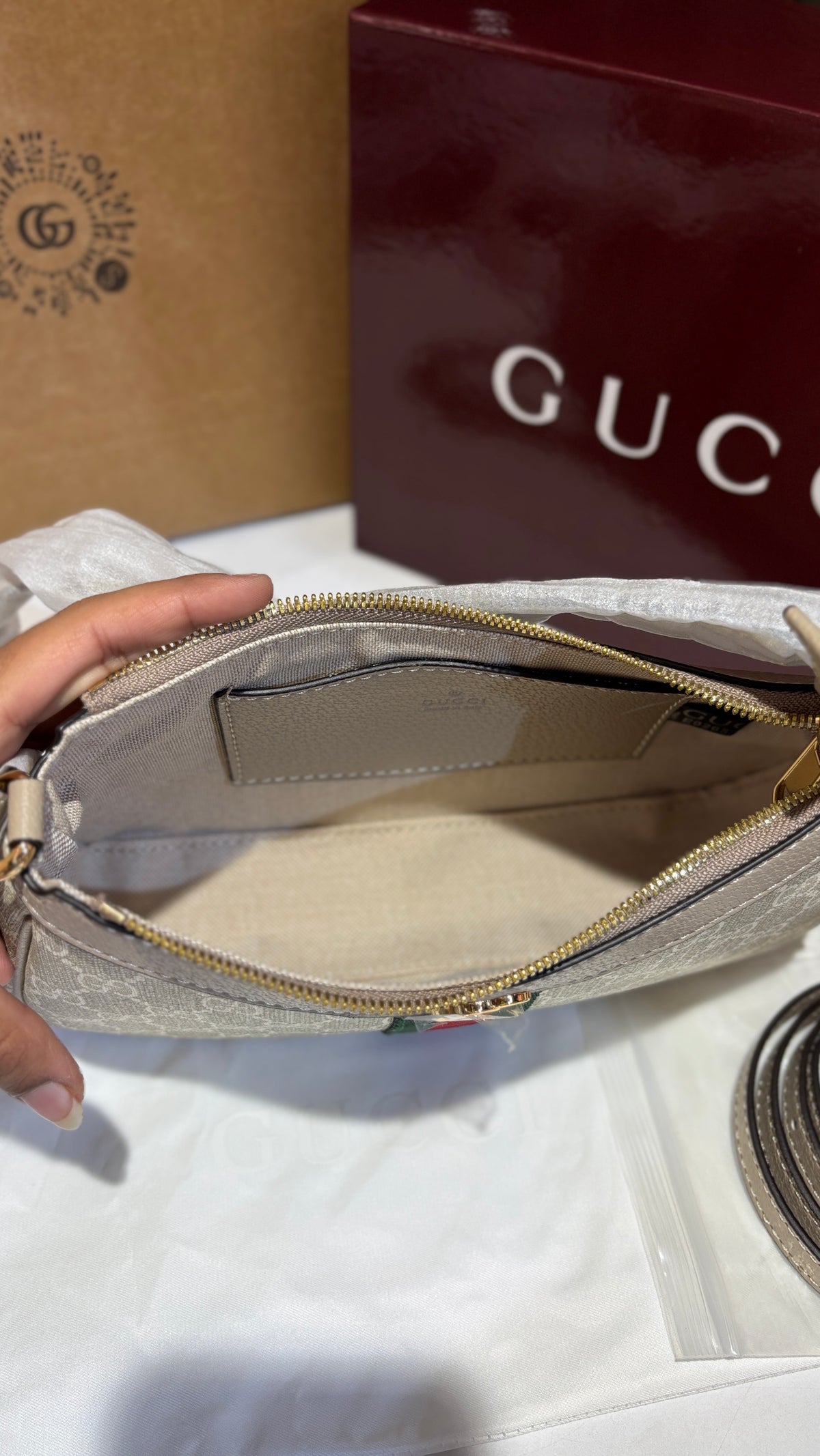 Signature monogram Canvas Shoulder Bag