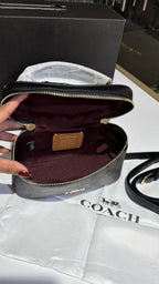 Dark brown monogram vanity bag