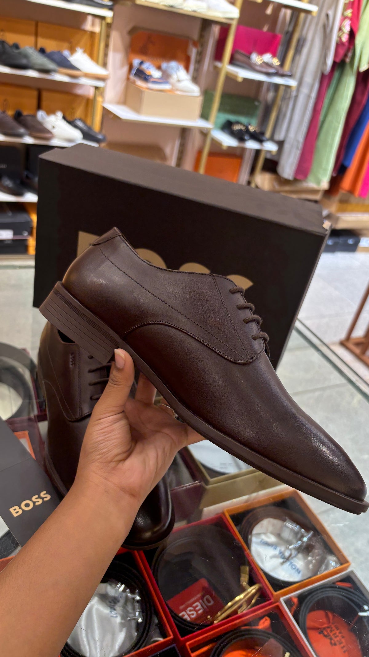 Premium Deep Brown Leather Lace-Up loafer