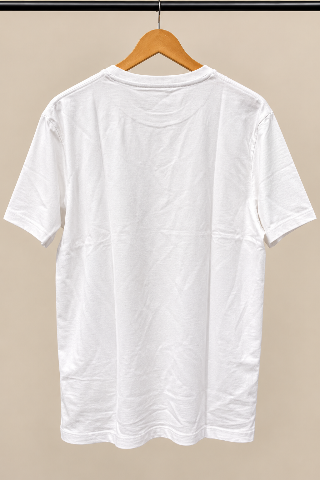 White Abstract Graphic Crew Neck T-Shirt