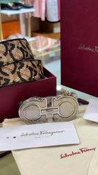 SF monogram leather belt