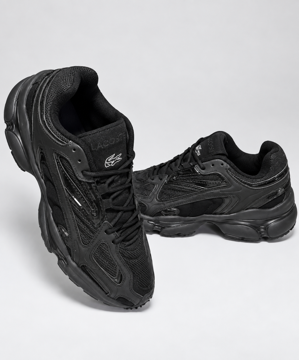 All-Black Retro Runner Sneakers