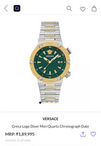 VE8G00524 Greca Logo Diver Analog Watch for Men