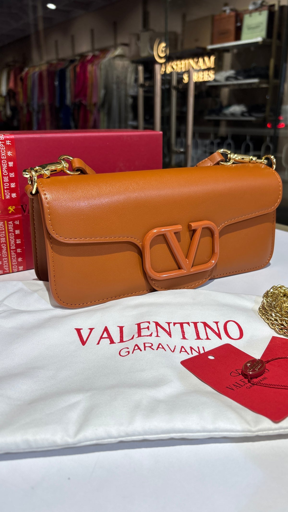 Chain Strap leather Shoulder bag