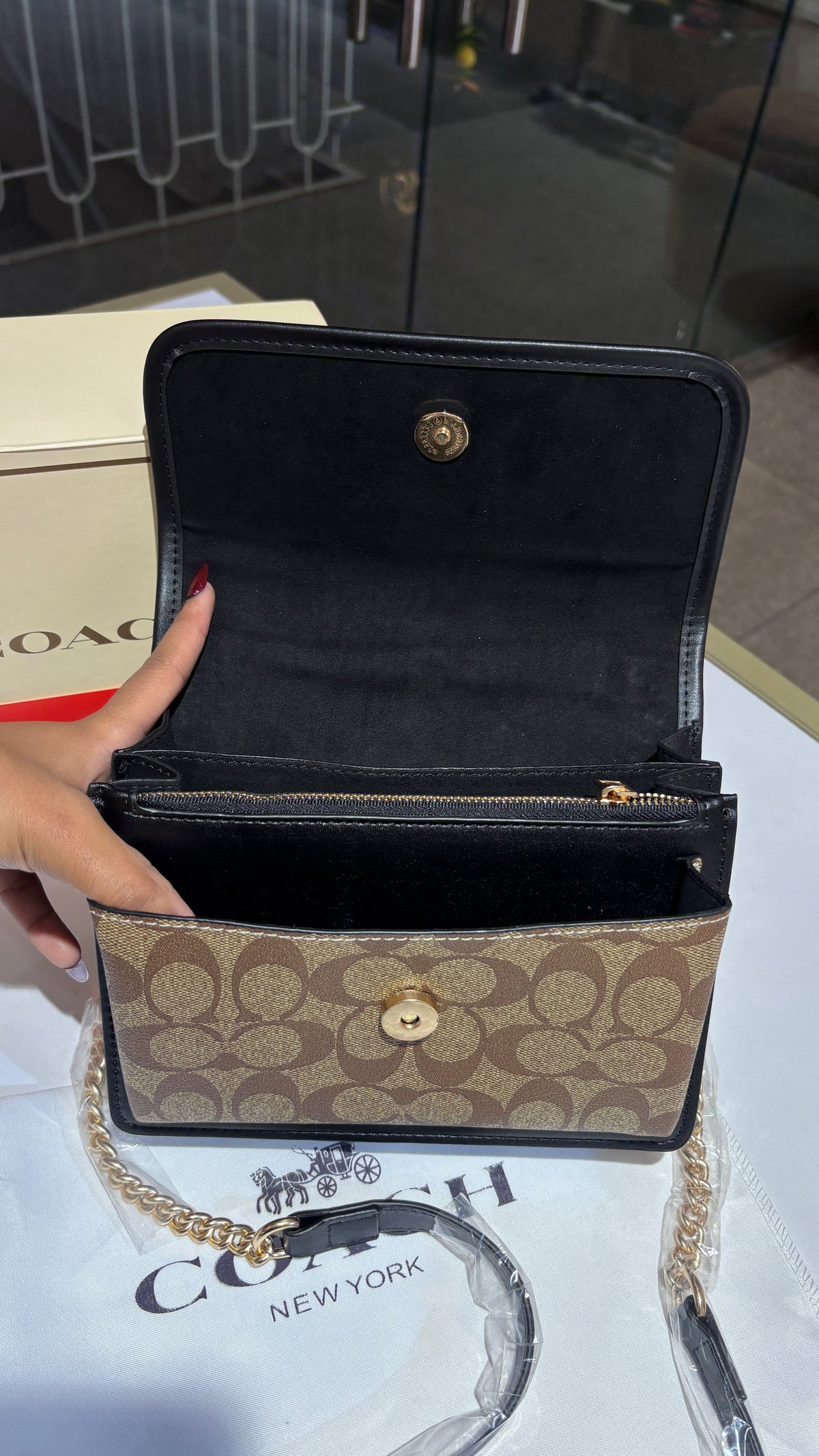 Black Floral Print Sling bag