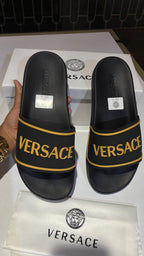 Matte Black Embossed Slides