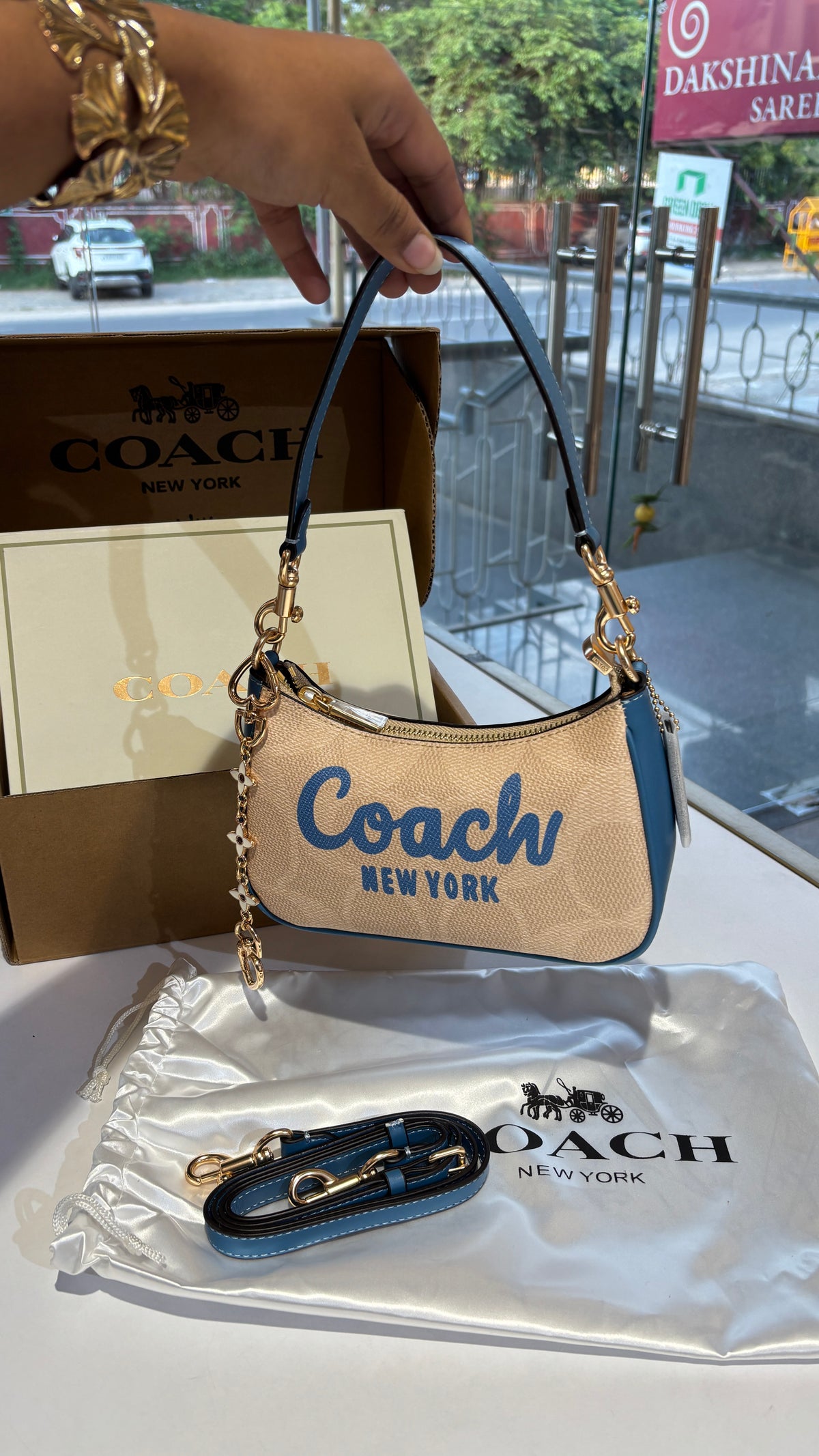 Monogram Shoulder bag with charm