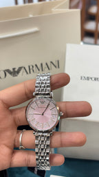 AR11686 Women Quartz Pink Dial Analog