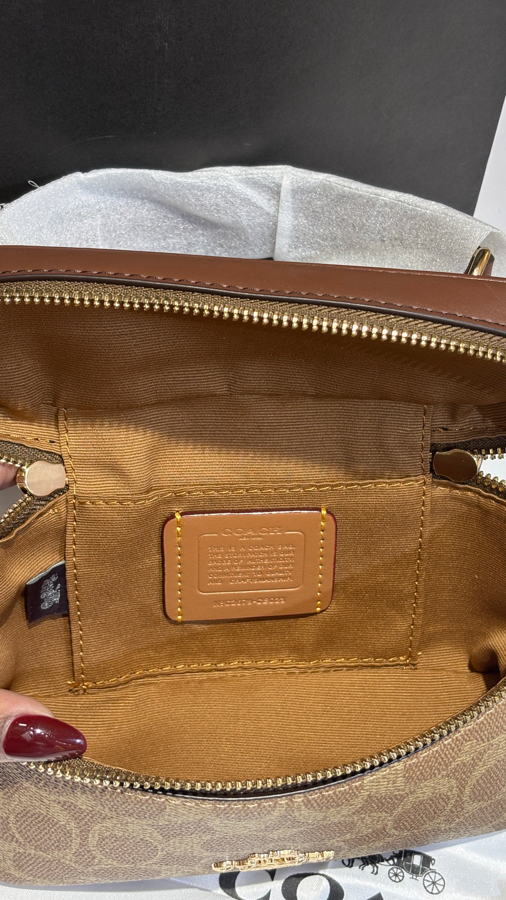 Signature Brown monogram vanity bag
