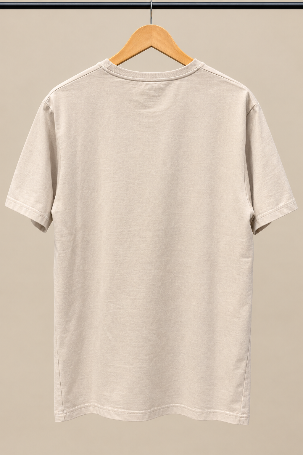 Cream Classic Crew Neck Logo T-Shirt