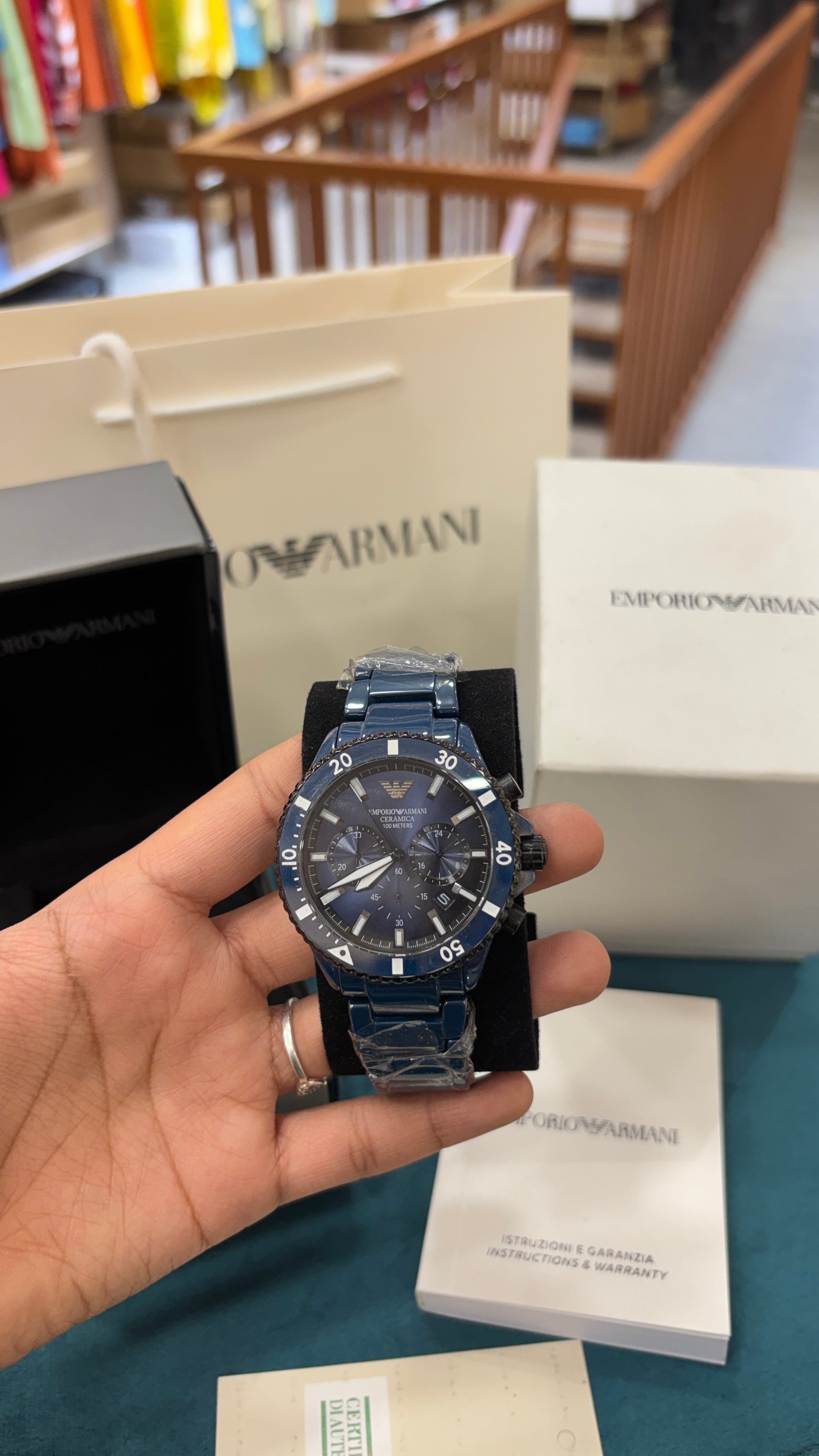 AR70009 CERAMICA BLUE DIAL MEN 43MM