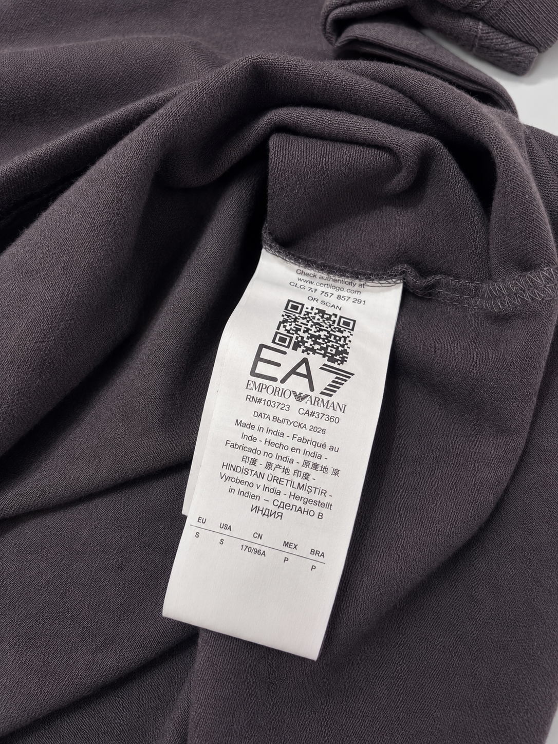 Grey Minimalist Contrast-Trim Polo T-Shirt