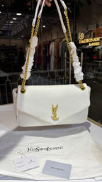 Classic White Quilted Shoulder Bag