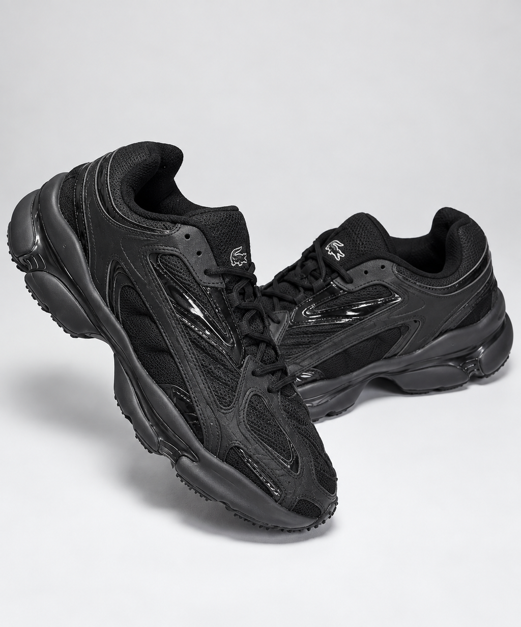 All-Black Retro Runner Sneakers