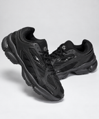 All-Black Retro Runner Sneakers