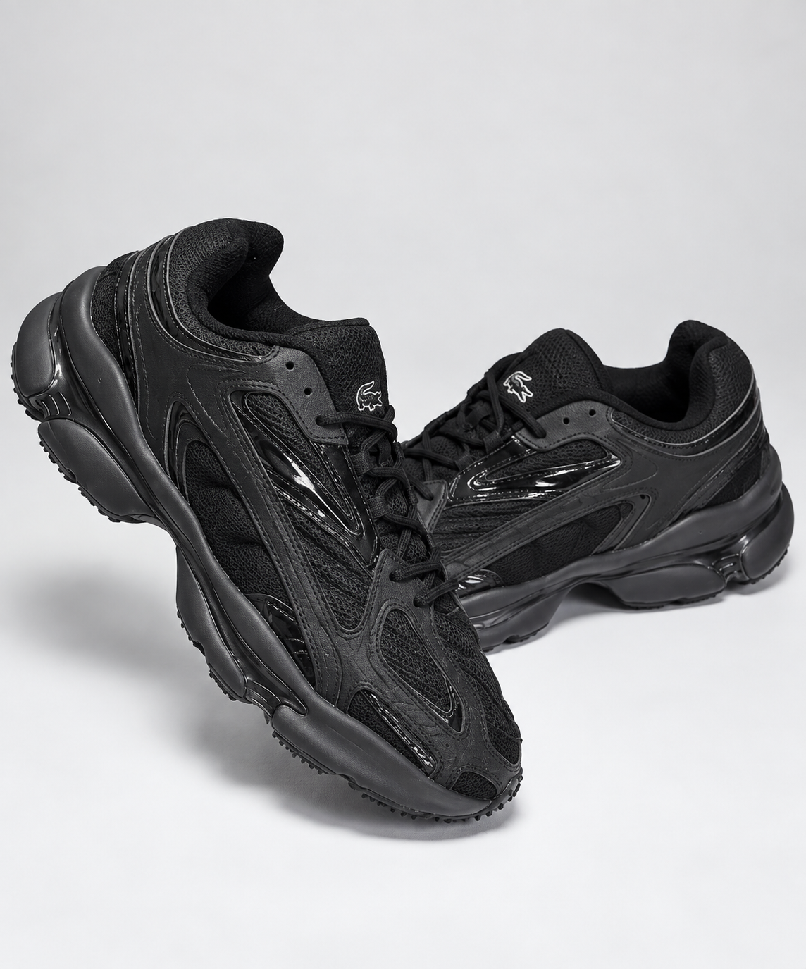 All-Black Retro Runner Sneakers